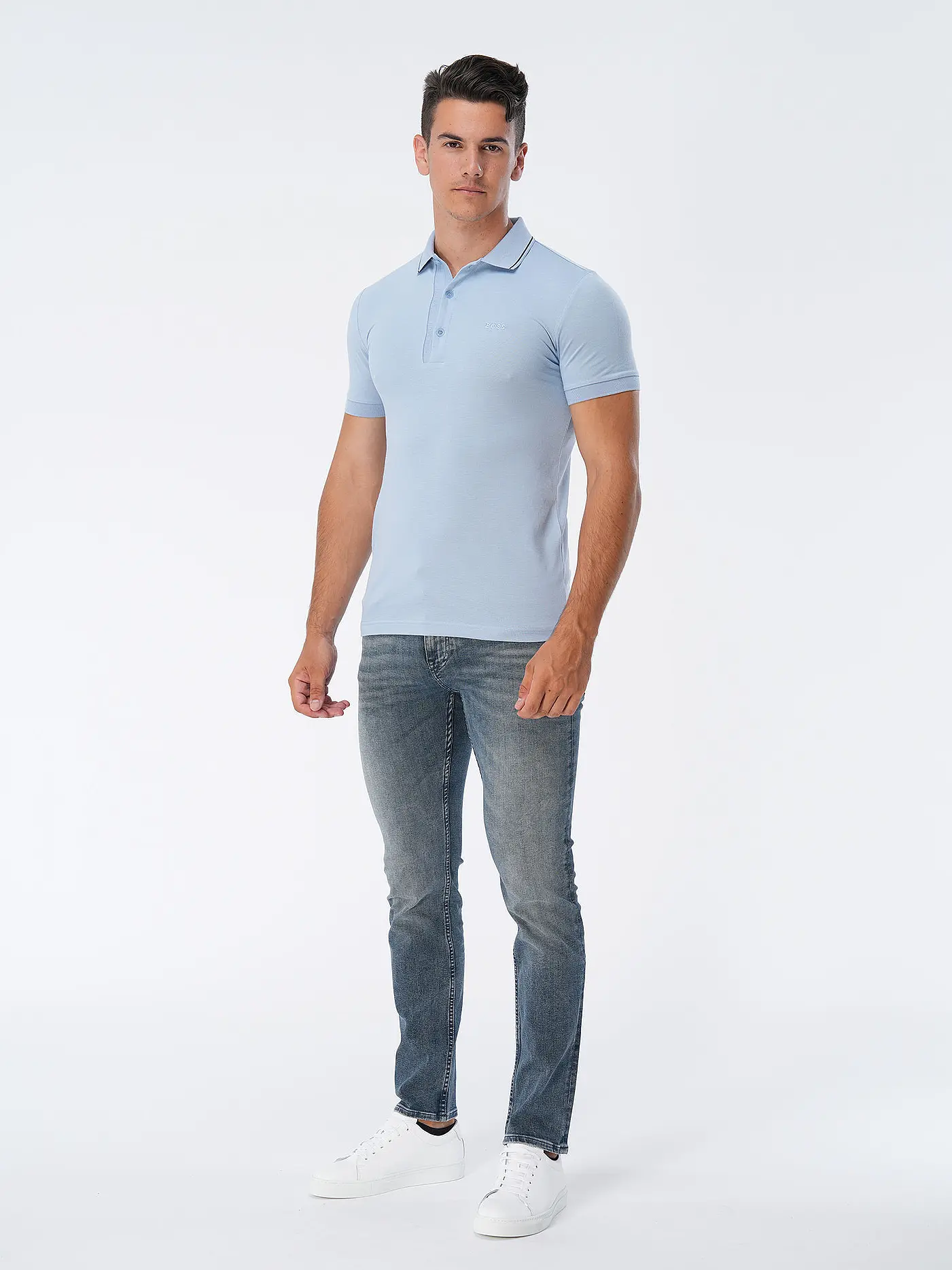 BOSS | Poloshirt Slim Fit PAULE 4 | hellblau